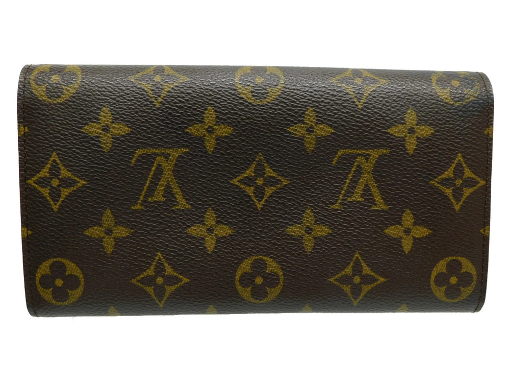 Louis Vuitton Long Bi Canvas Credit Monogram Portemonnaie fold Wallet Brown